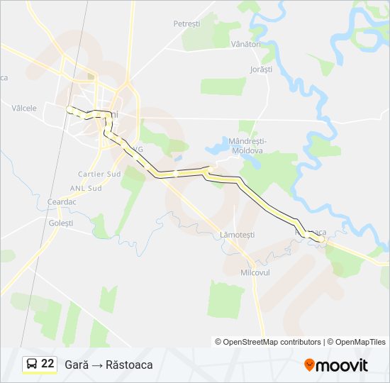 22 Bus Line Map