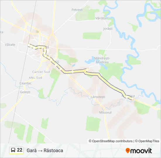 22 Bus Line Map