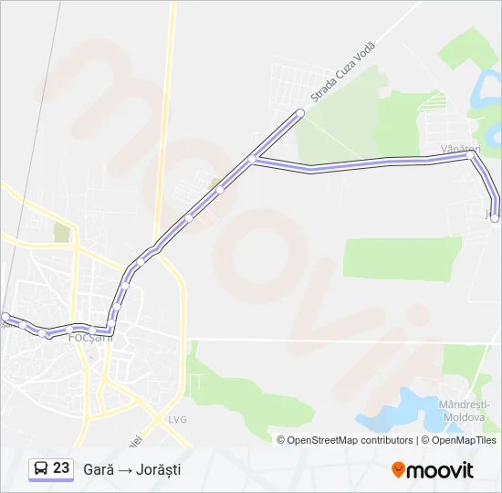 23 Bus Line Map