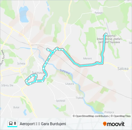 8 Bus Line Map