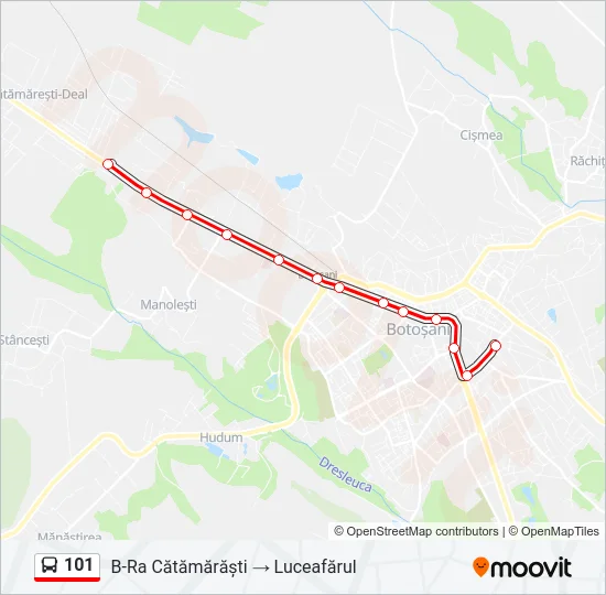 101 Bus Line Map