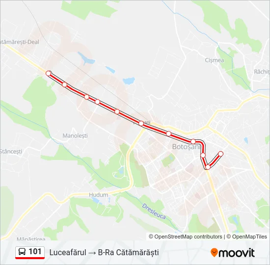 101 Bus Line Map