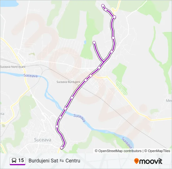15 Bus Line Map