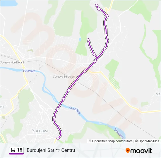 15 Bus Line Map