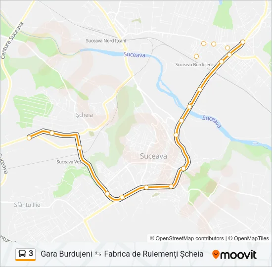 3 Bus Line Map