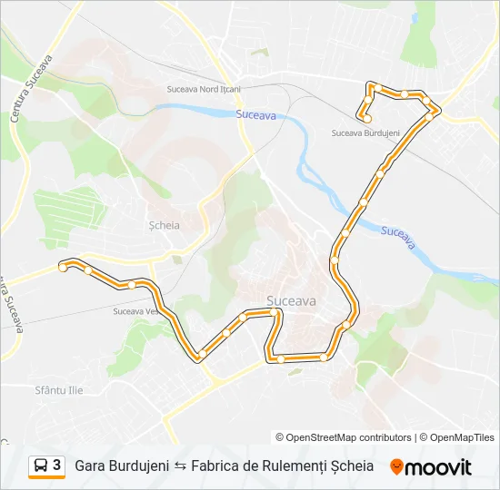 3 Bus Line Map