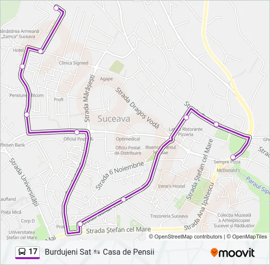 17 Bus Line Map