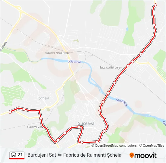 21 Bus Line Map