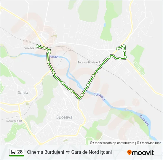 28 Bus Line Map