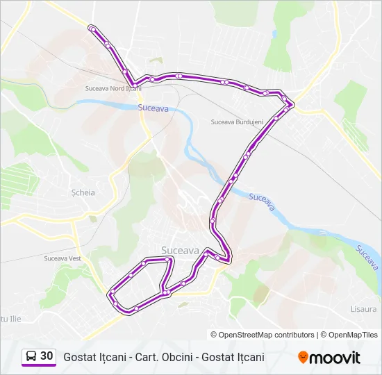 30 Bus Line Map