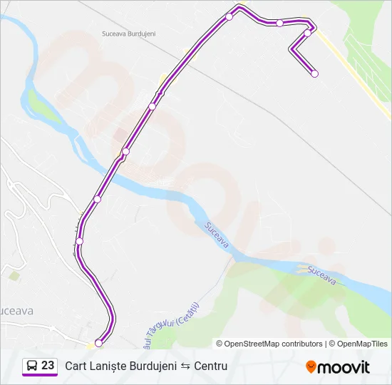 23 Bus Line Map