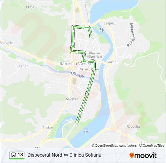 13 Bus Line Map