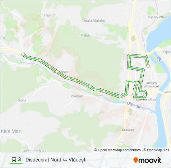 3 Bus Line Map