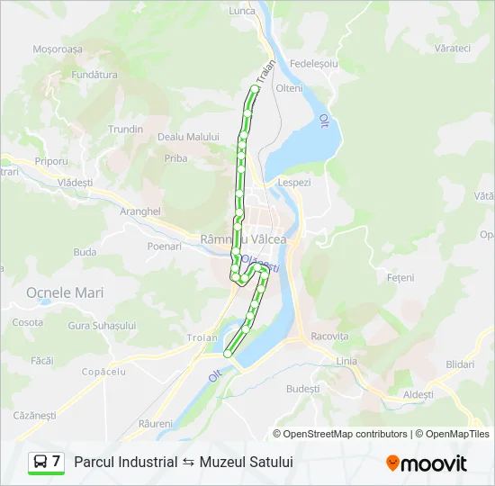 Hartă linie autobuz 7