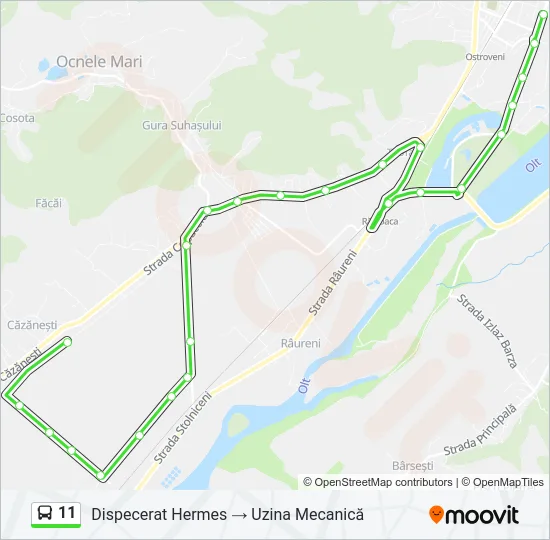 11 Bus Line Map