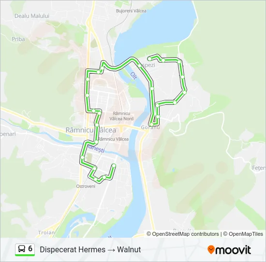 6 Bus Line Map
