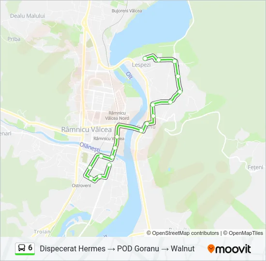 6 Bus Line Map
