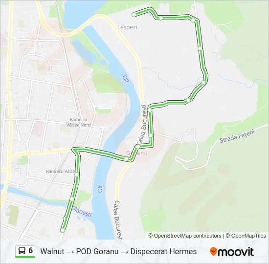 6 Bus Line Map