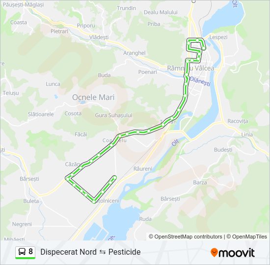8 Bus Line Map