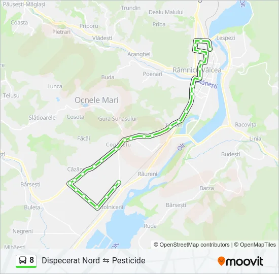 8 Bus Line Map