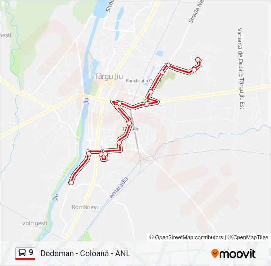 9 Bus Line Map