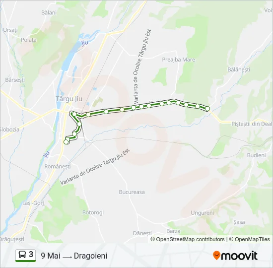 3 Bus Line Map