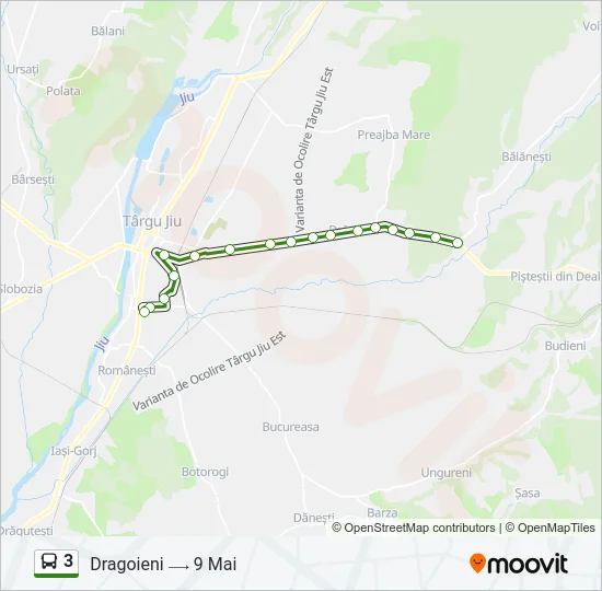 3 Bus Line Map