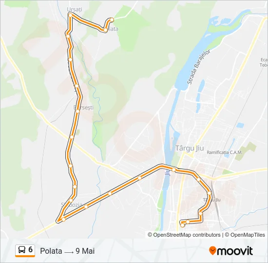 6 Bus Line Map