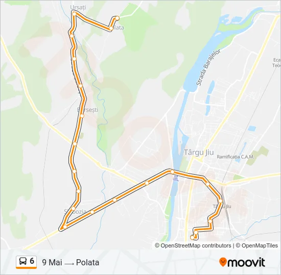 6 Bus Line Map