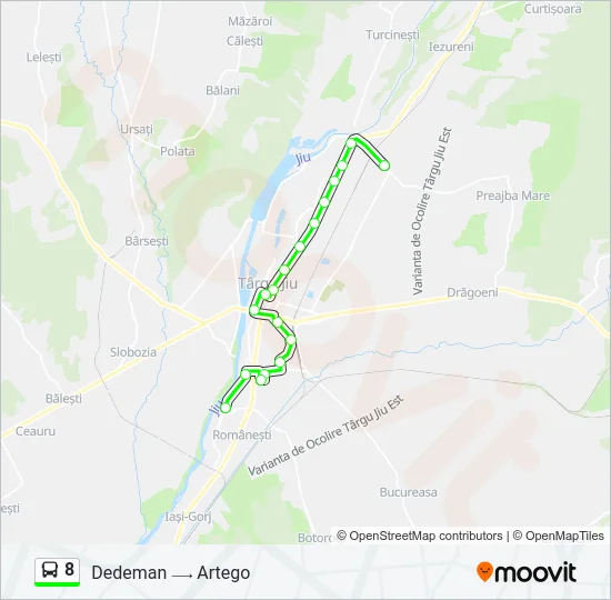 8 Bus Line Map