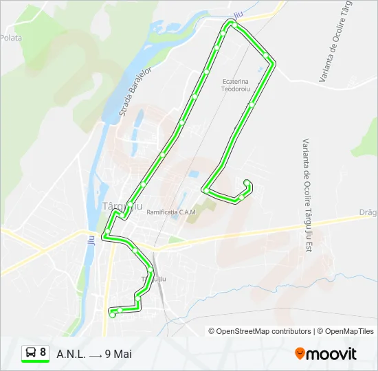 8 Bus Line Map