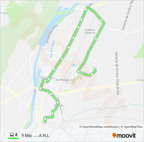 8 Bus Line Map