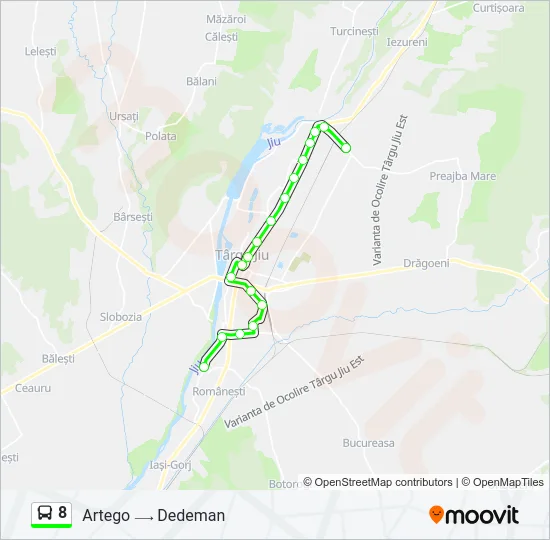 8 Bus Line Map
