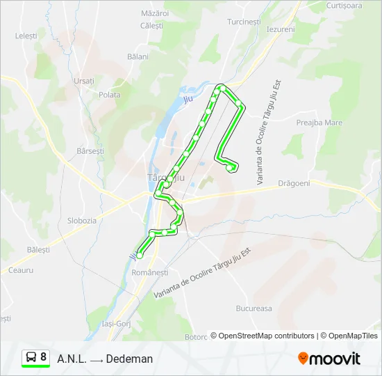 8 Bus Line Map