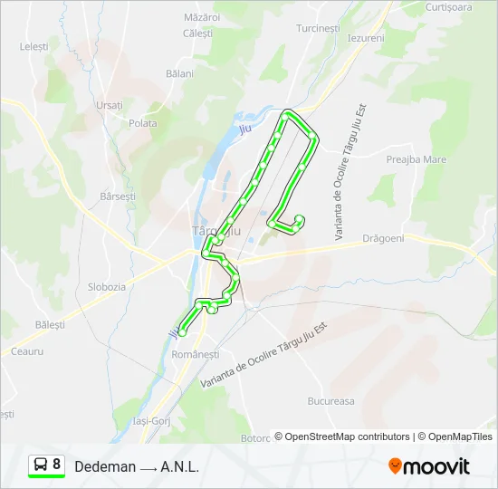 8 Bus Line Map