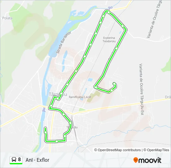 8 Bus Line Map
