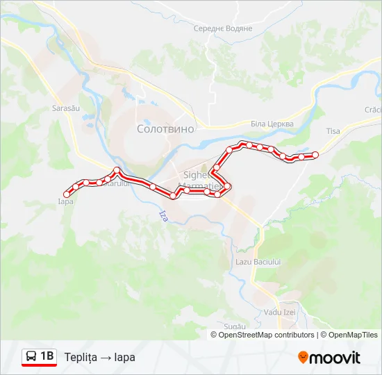 1B Bus Line Map