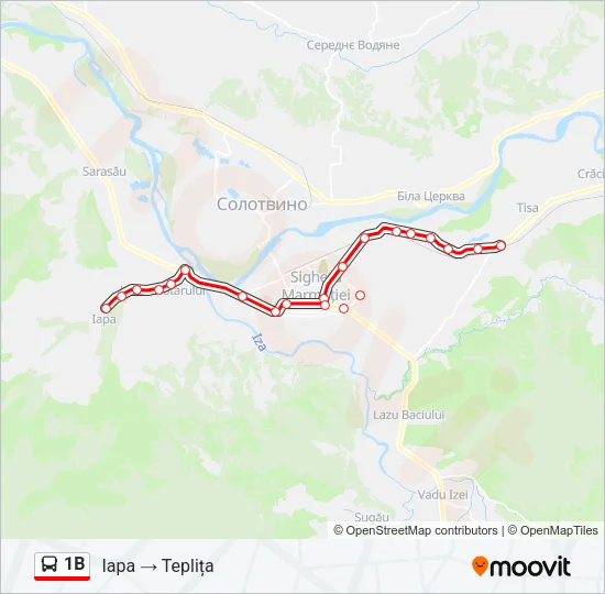 1B Bus Line Map