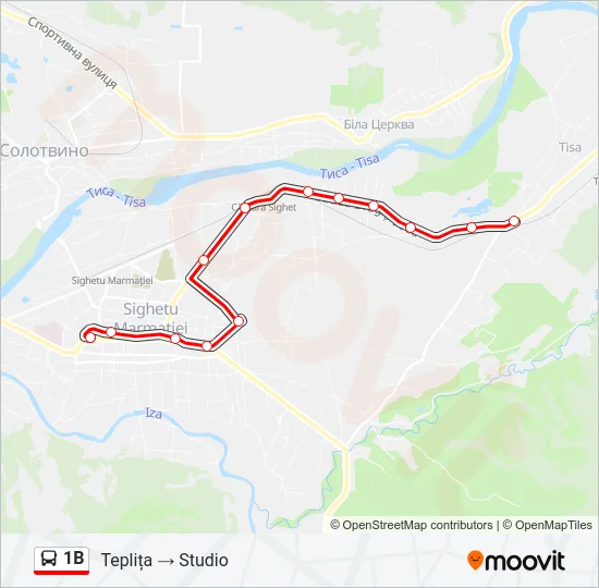1B Bus Line Map