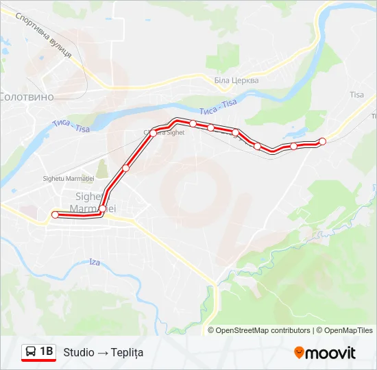 1B Bus Line Map