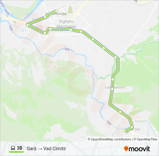 3B Bus Line Map