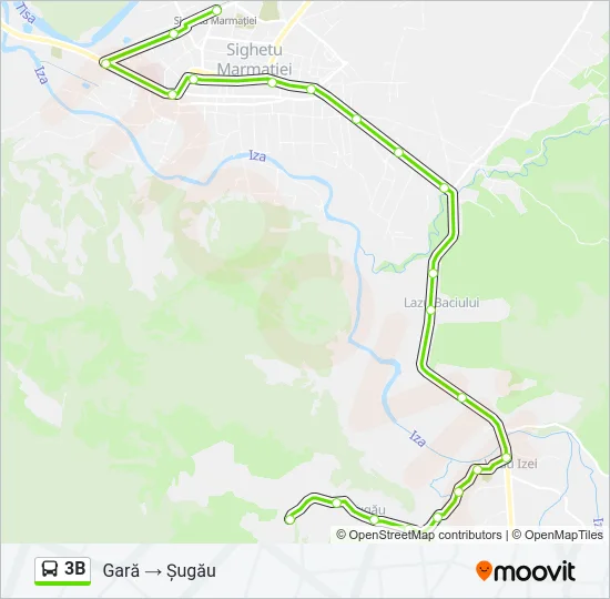 3B Bus Line Map