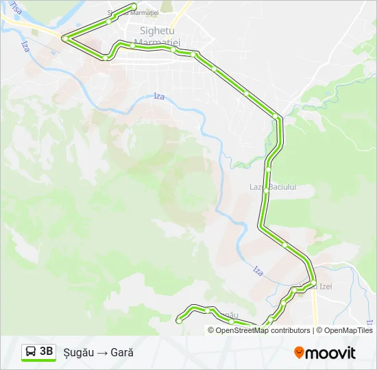 3B Bus Line Map