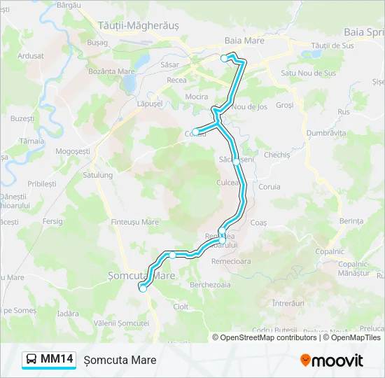 MM14 Bus Line Map