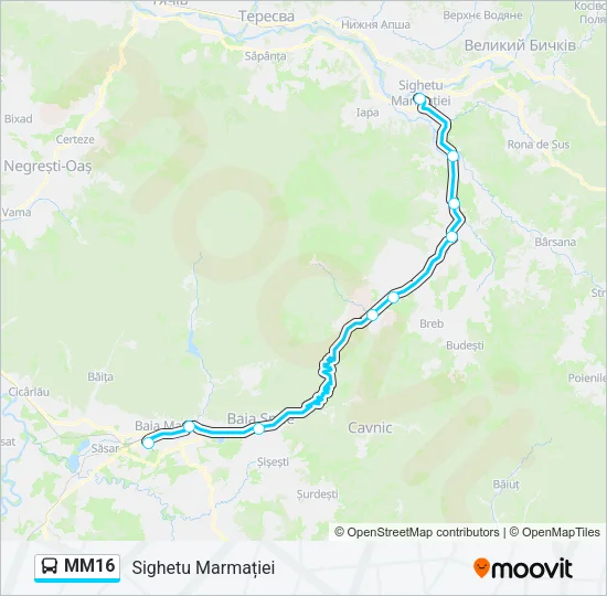 MM16 Bus Line Map