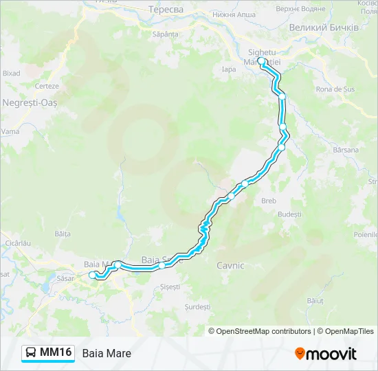 MM16 Bus Line Map