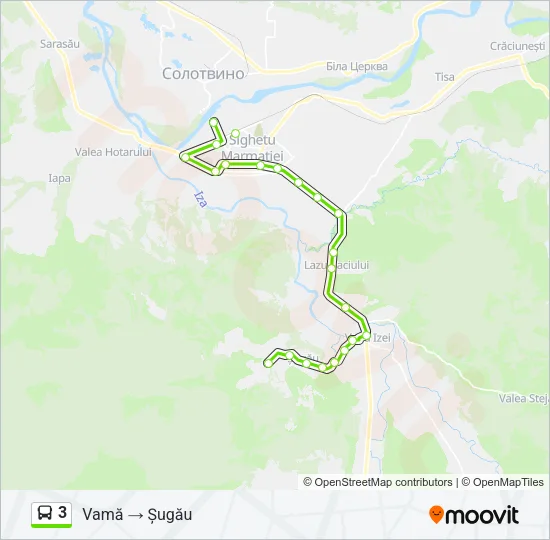 3 Bus Line Map