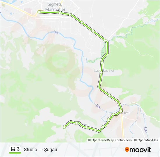 3 Bus Line Map