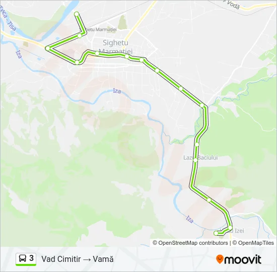 3 Bus Line Map