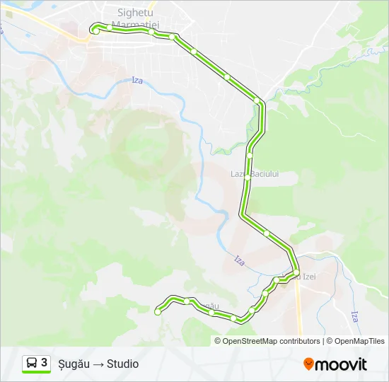 3 Bus Line Map